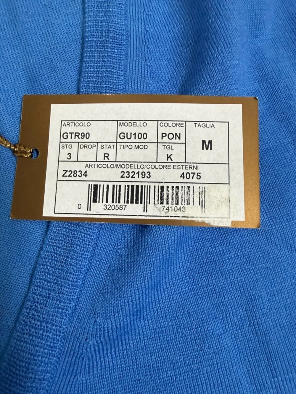 Gucci Men’s Bright Blue V-Neck Sweater